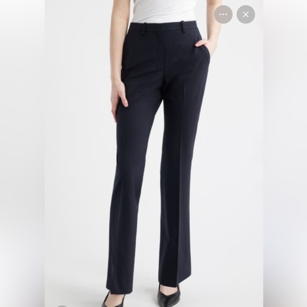 Theory Black tapered-Leg Women's Tailored Pants, 8
